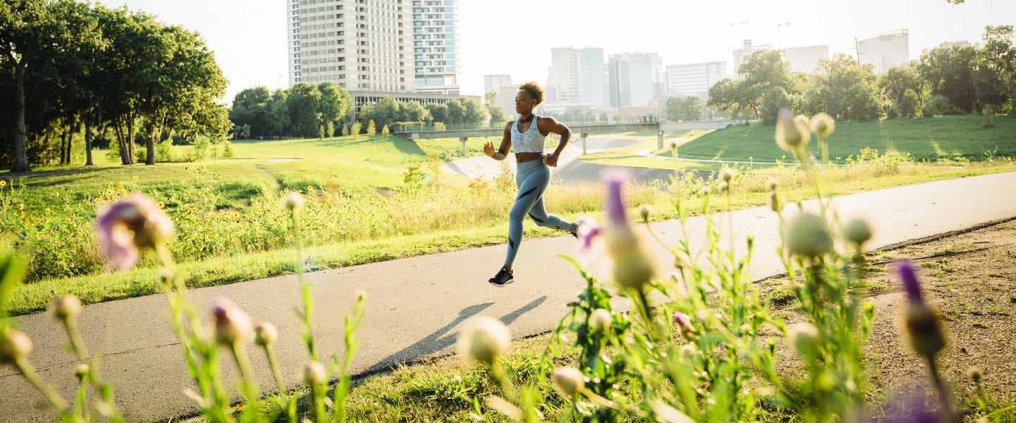 Running outdoors