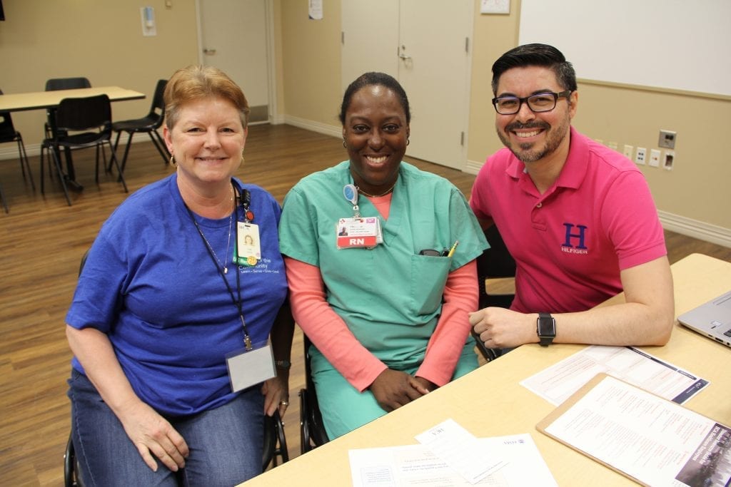 Tricia Wren (center), RN Labor and Delivery Nurse Manager at Houston Northwest Medical Center and recipient of the Hope Fund.